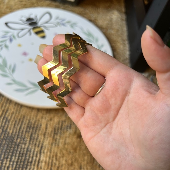 Set of 3 zig-zag bangle bracelets - Picture 11 of 15